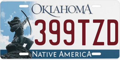OK license plate 399TZD