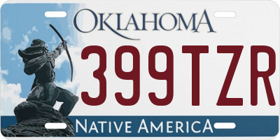 OK license plate 399TZR