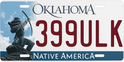 OK license plate 399ULK