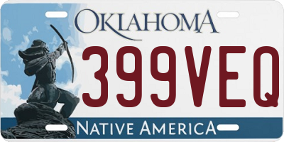 OK license plate 399VEQ