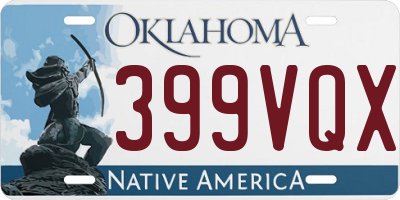 OK license plate 399VQX