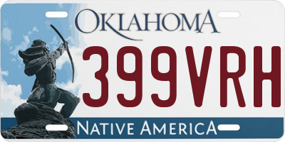 OK license plate 399VRH
