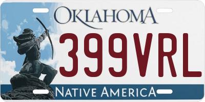 OK license plate 399VRL