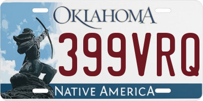 OK license plate 399VRQ