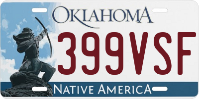 OK license plate 399VSF