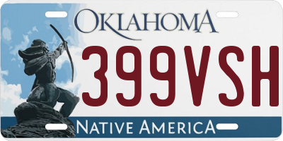 OK license plate 399VSH