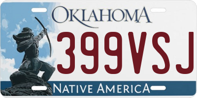 OK license plate 399VSJ