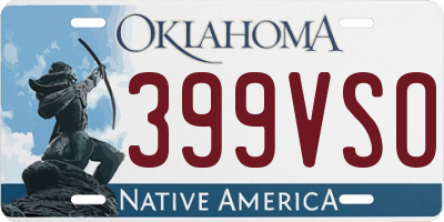 OK license plate 399VSO