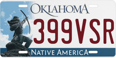OK license plate 399VSR