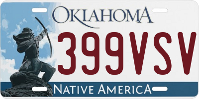 OK license plate 399VSV