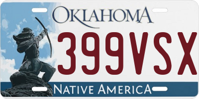 OK license plate 399VSX
