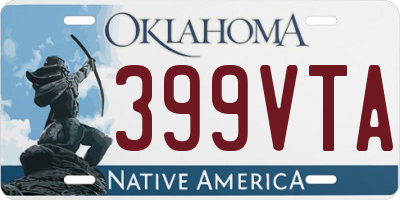 OK license plate 399VTA