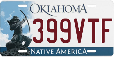 OK license plate 399VTF
