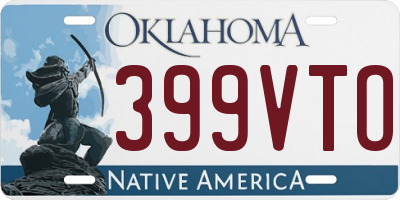 OK license plate 399VTO