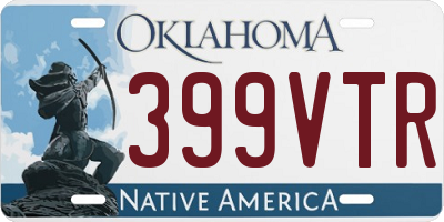 OK license plate 399VTR