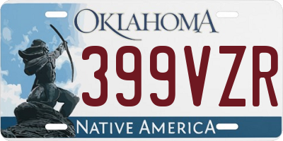 OK license plate 399VZR