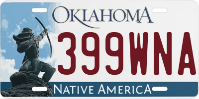 OK license plate 399WNA