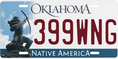 OK license plate 399WNG