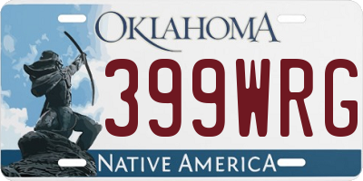 OK license plate 399WRG