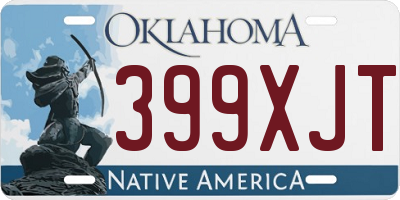 OK license plate 399XJT