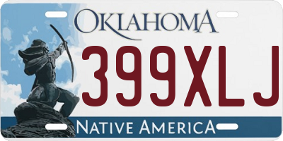 OK license plate 399XLJ