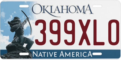 OK license plate 399XLO
