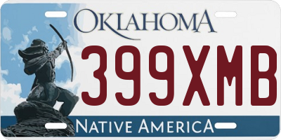 OK license plate 399XMB