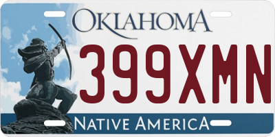 OK license plate 399XMN