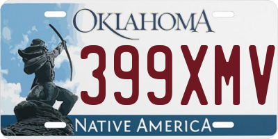 OK license plate 399XMV