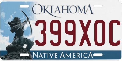 OK license plate 399XOC