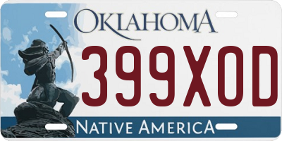 OK license plate 399XOD