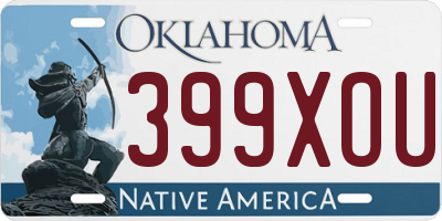 OK license plate 399XOU
