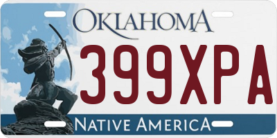 OK license plate 399XPA