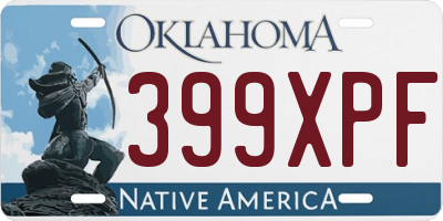OK license plate 399XPF