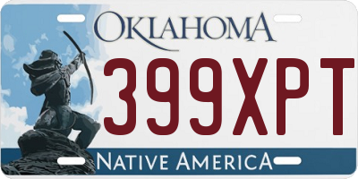 OK license plate 399XPT