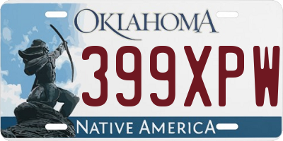 OK license plate 399XPW