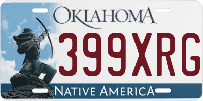 OK license plate 399XRG