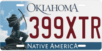 OK license plate 399XTR