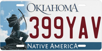 OK license plate 399YAV