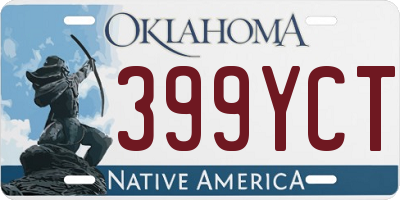 OK license plate 399YCT