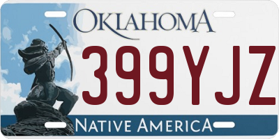 OK license plate 399YJZ