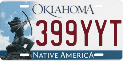 OK license plate 399YYT