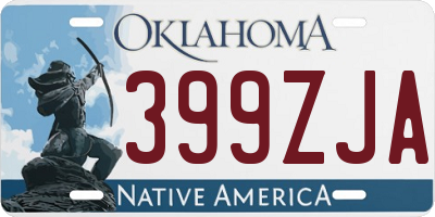 OK license plate 399ZJA