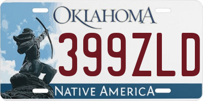 OK license plate 399ZLD
