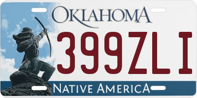 OK license plate 399ZLI