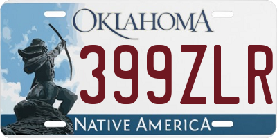 OK license plate 399ZLR