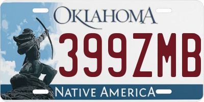 OK license plate 399ZMB