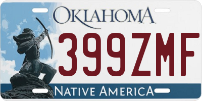 OK license plate 399ZMF