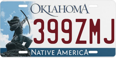 OK license plate 399ZMJ