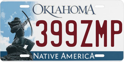 OK license plate 399ZMP